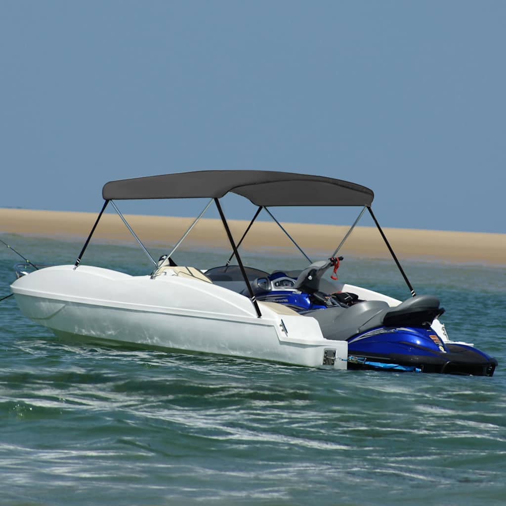 93129 vidaXL 2 Bow Bimini Top Anthracite 150x120x110 cm