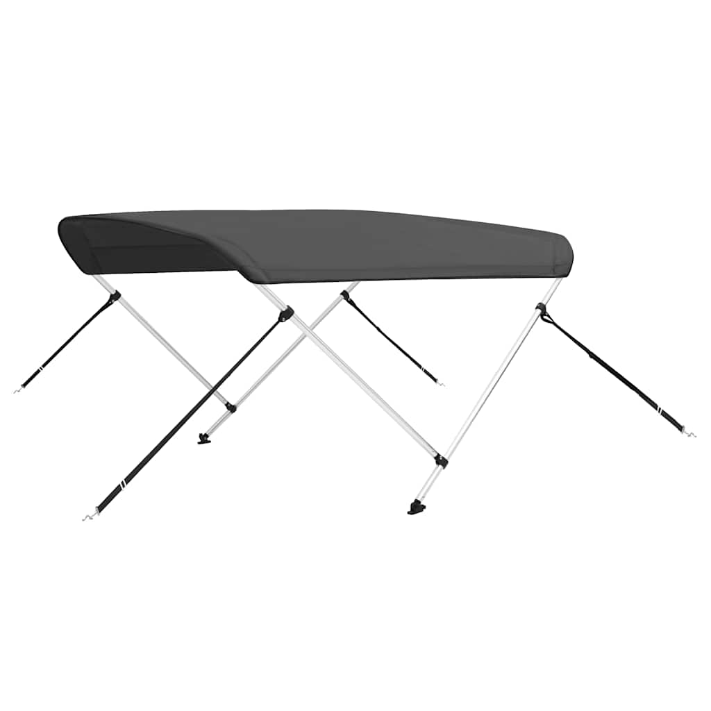 93130 vidaXL 2 Bow Bimini Top Anthracite 180x130x110 cm