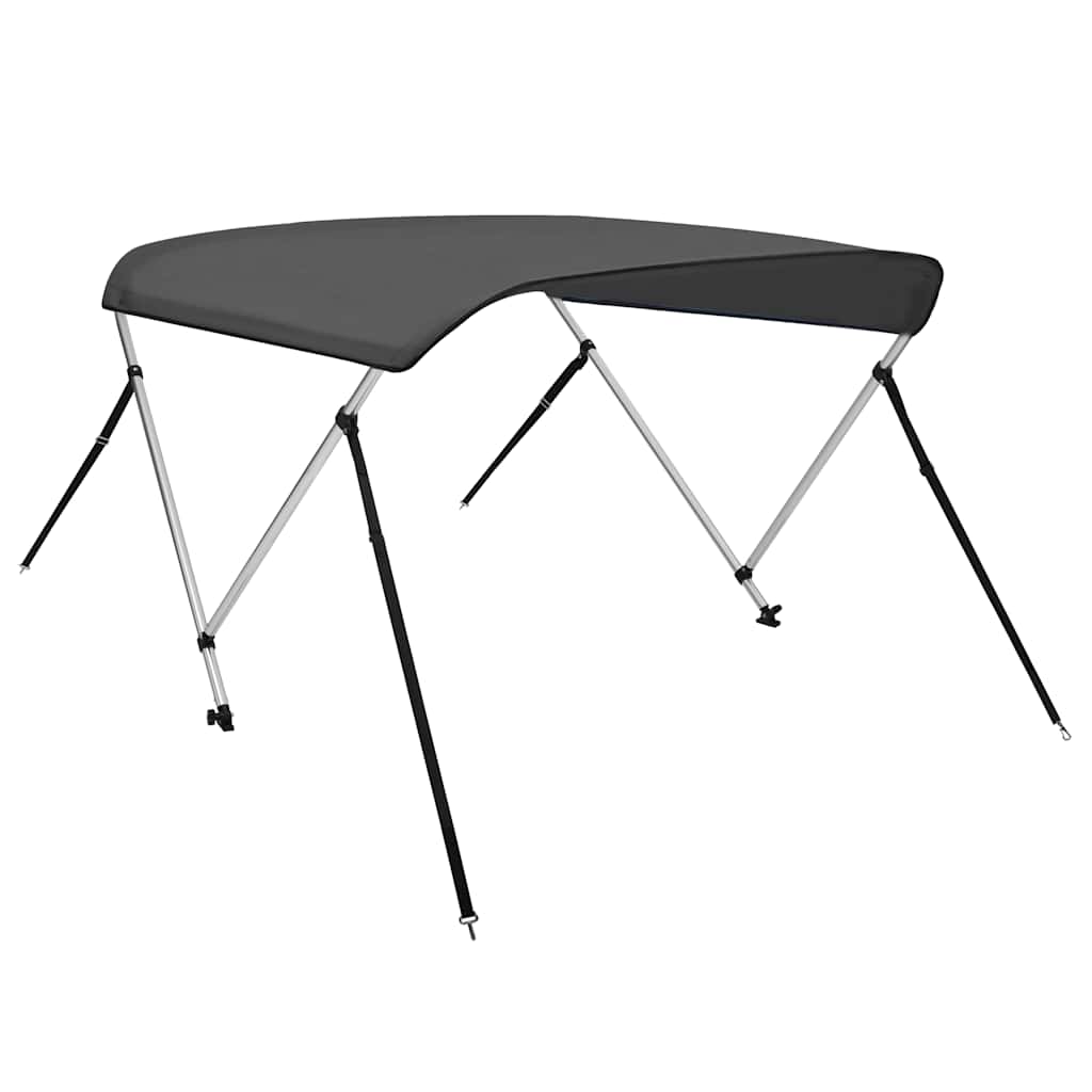 93130 vidaXL 2 Bow Bimini Top Anthracite 180x130x110 cm