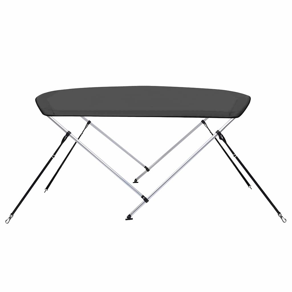 93130 vidaXL 2 Bow Bimini Top Anthracite 180x130x110 cm