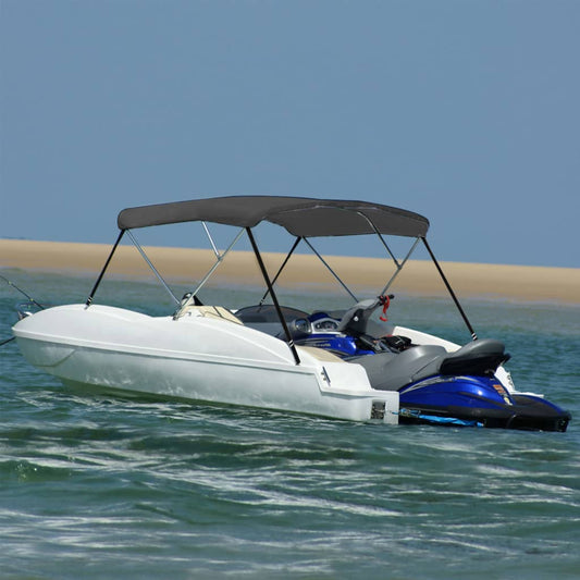 93135 vidaXL 3 Bow Bimini Top Anthracite 183x180x137 cm