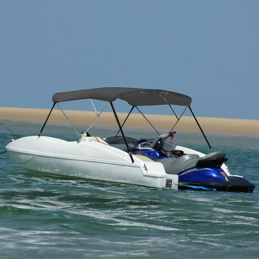 93136 vidaXL 3 Bow Bimini Top Anthracite 183x196x137 cm
