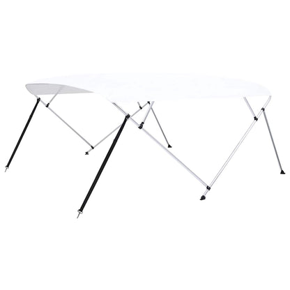 93140 vidaXL 4 Bow Bimini Top White 243x(230-244)x137 cm