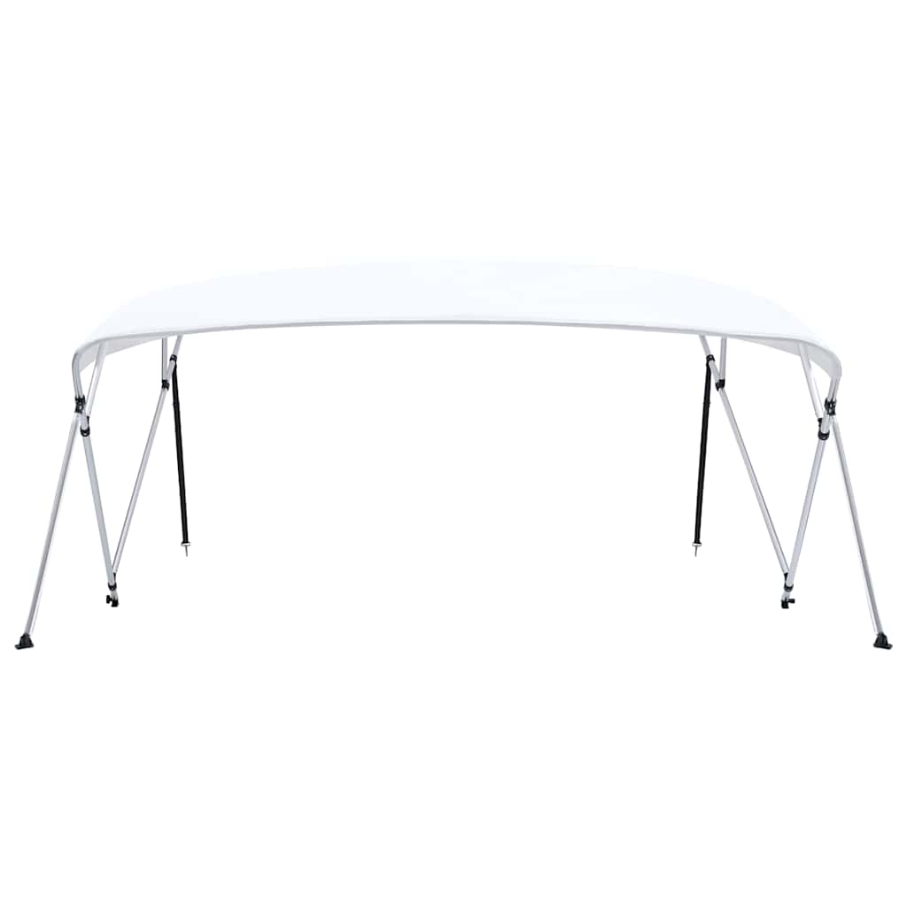93140 vidaXL 4 Bow Bimini Top White 243x(230-244)x137 cm