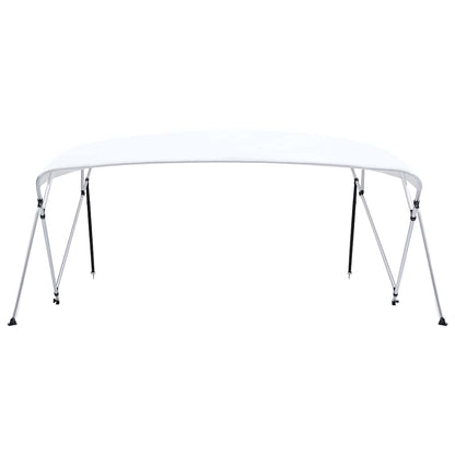 93140 vidaXL 4 Bow Bimini Top White 243x(230-244)x137 cm