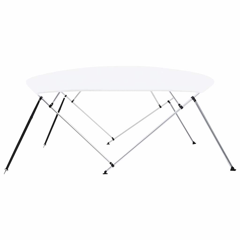 93140 vidaXL 4 Bow Bimini Top White 243x(230-244)x137 cm