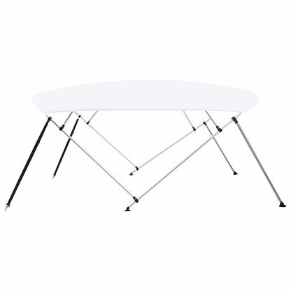 93140 vidaXL 4 Bow Bimini Top White 243x(230-244)x137 cm