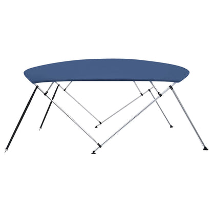 93141 vidaXL 4 Bow Bimini Top Navy Blue 243x(230-244)x137 cm