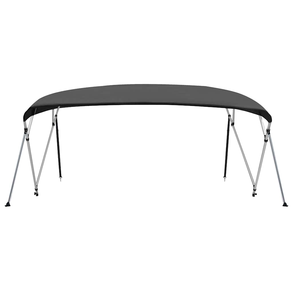 93142 vidaXL 4 Bow Bimini Top Anthracite 243x(230-244)x137 cm