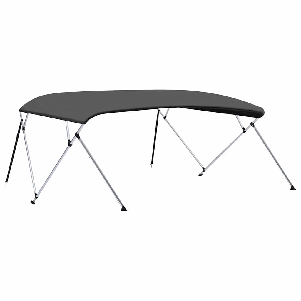 93142 vidaXL 4 Bow Bimini Top Anthracite 243x(230-244)x137 cm