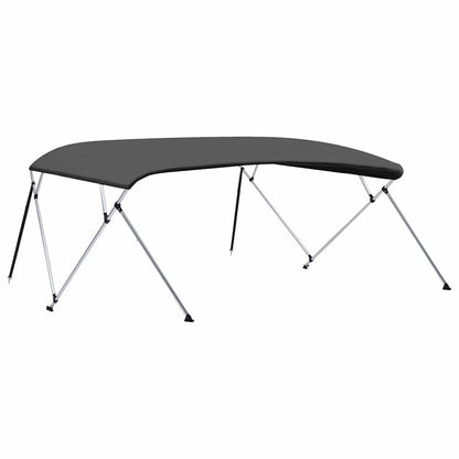 93142 vidaXL 4 Bow Bimini Top Anthracite 243x(230-244)x137 cm
