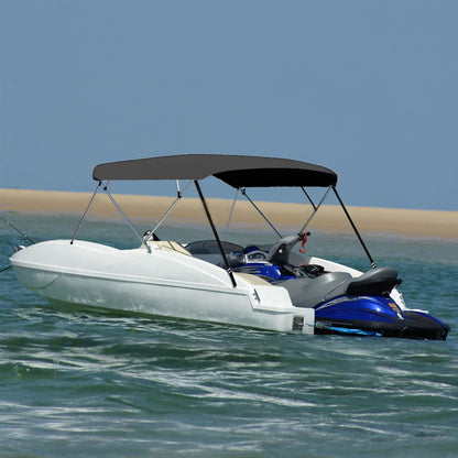 93142 vidaXL 4 Bow Bimini Top Anthracite 243x(230-244)x137 cm