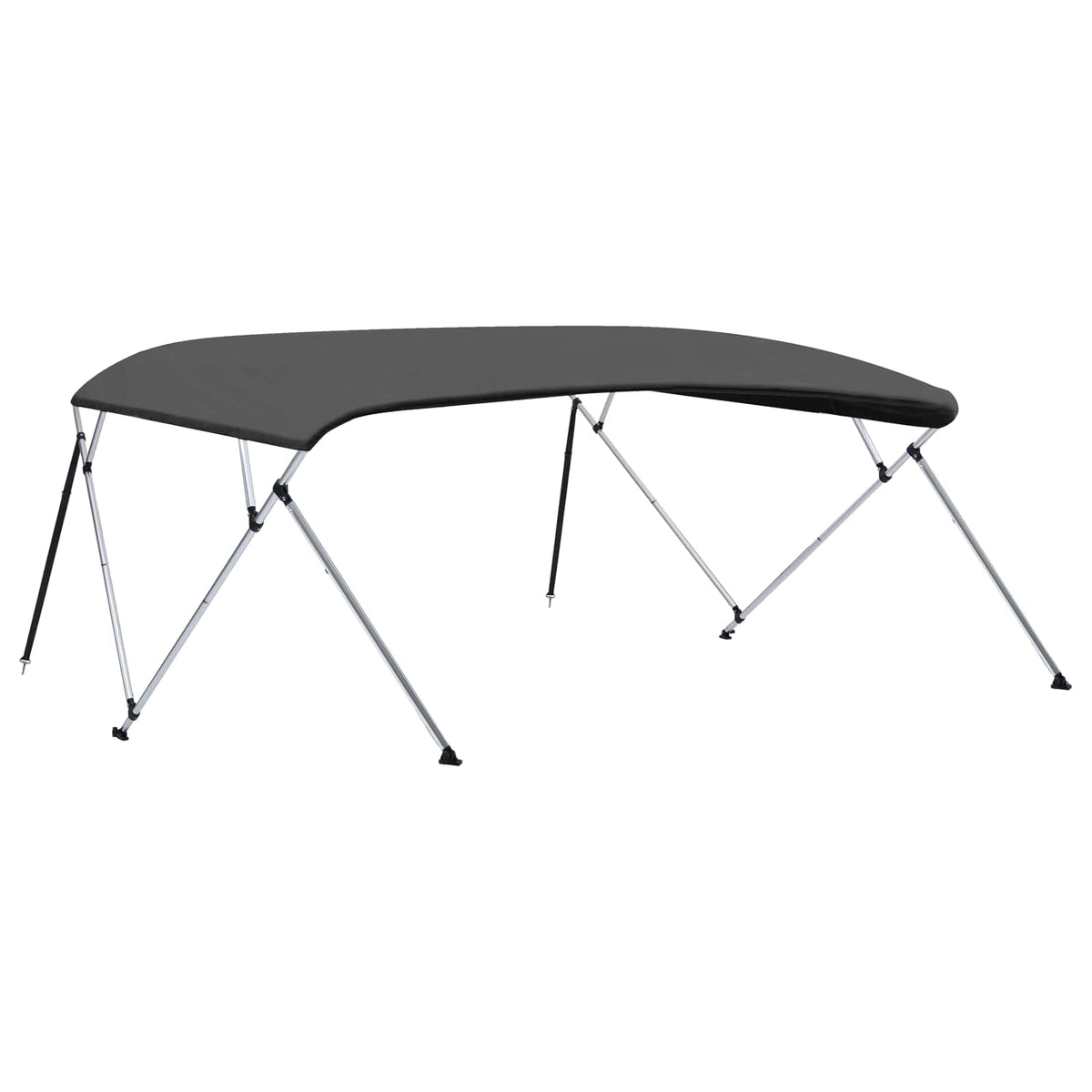 93142 vidaXL 4 Bow Bimini Top Anthracite 243x(230-244)x137 cm