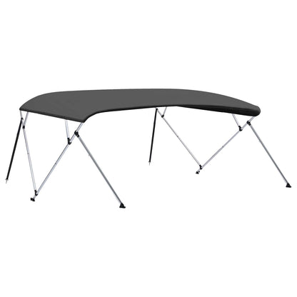 93142 vidaXL 4 Bow Bimini Top Anthracite 243x(230-244)x137 cm