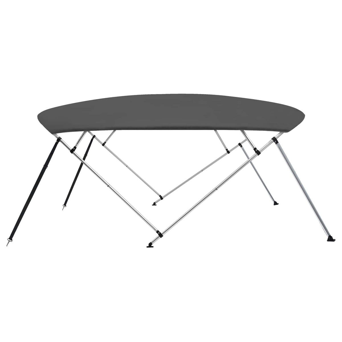 93142 vidaXL 4 Bow Bimini Top Anthracite 243x(230-244)x137 cm
