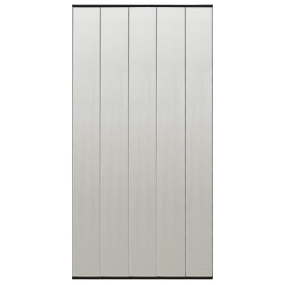 Insect Door Screen with 5-Piece Mesh Curtain Black 120x240 cm