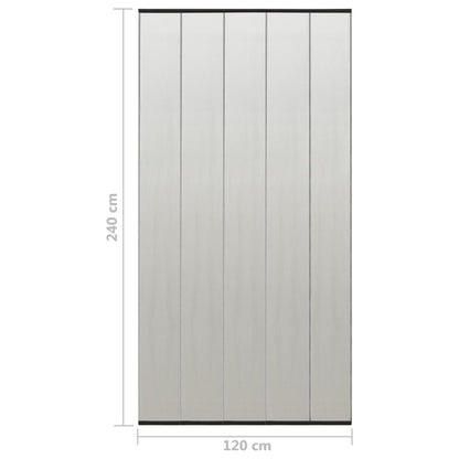 Insect Door Screen with 5-Piece Mesh Curtain Black 120x240 cm