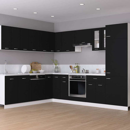 805079 vidaXL Hanging Cabinets 2 pcs "Lyon" Black 50x31x60 cm Engineered Wood