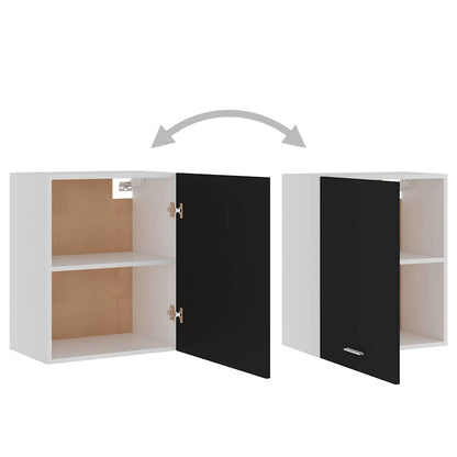805079 vidaXL Hanging Cabinets 2 pcs "Lyon" Black 50x31x60 cm Engineered Wood