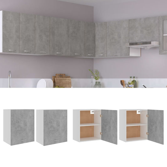 Hanging Cabinets 2 pcs "Lyon" Concrete Grey 50x31x60 cm
