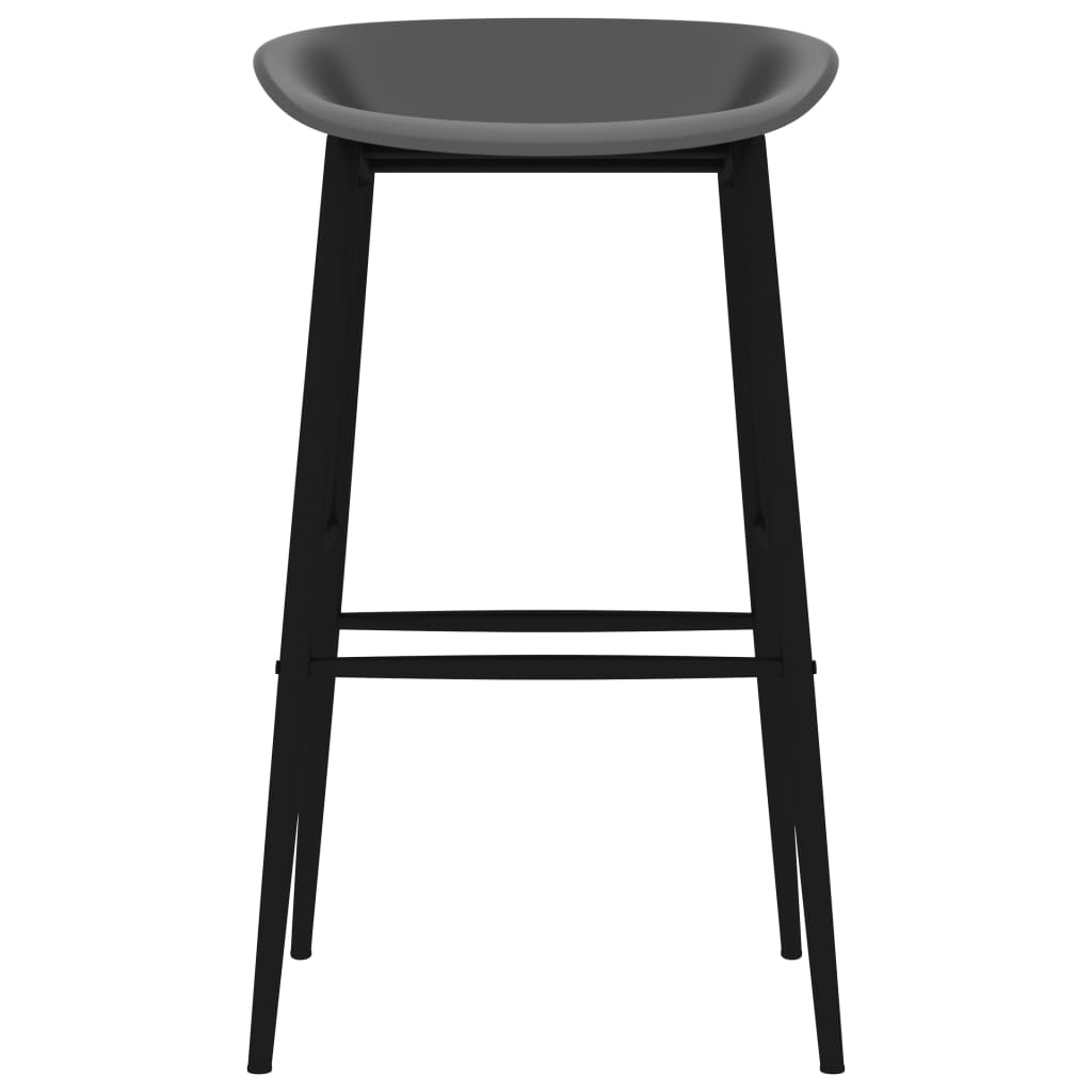 7 Piece Bar Set Black and Grey
