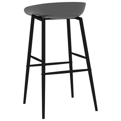 7 Piece Bar Set Black and Grey