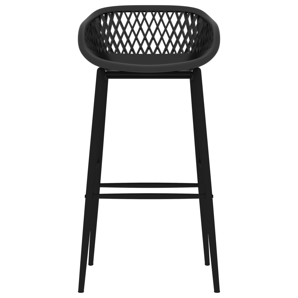 5 Piece Bar Set White and Black