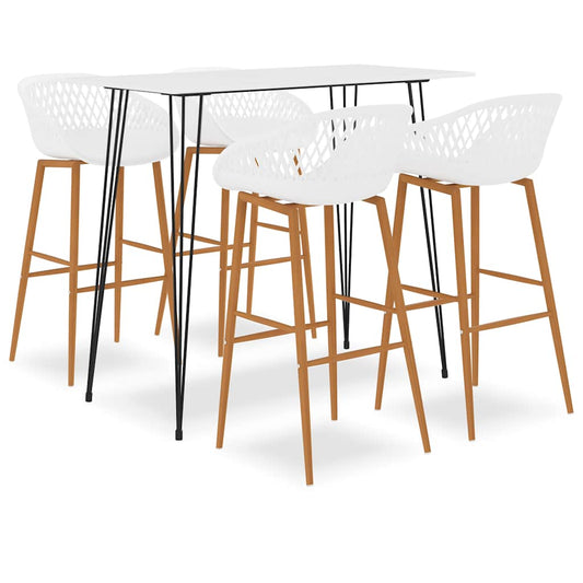 5 Piece Bar Set White