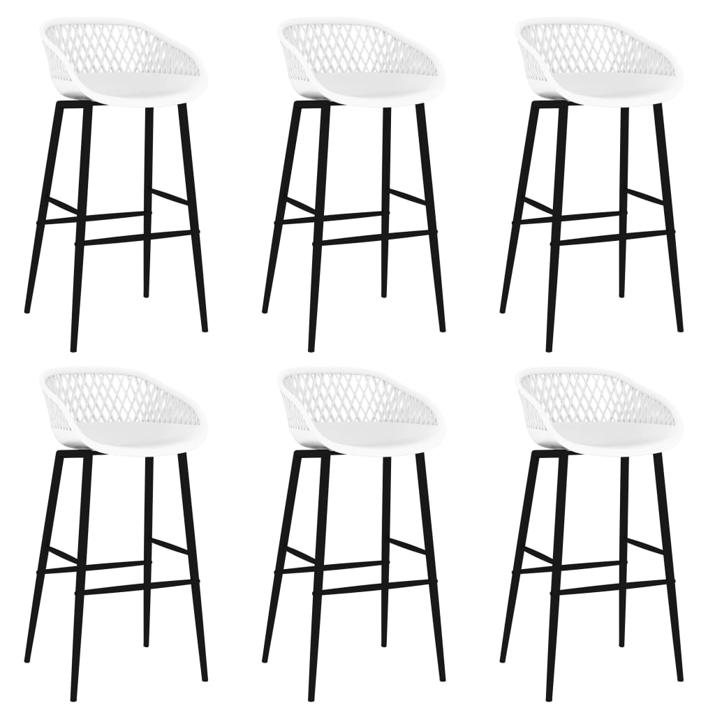 7 Piece Bar Set White