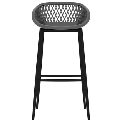 7 Piece Bar Set White and Grey