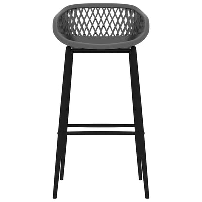 5 Piece Bar Set Black and Grey