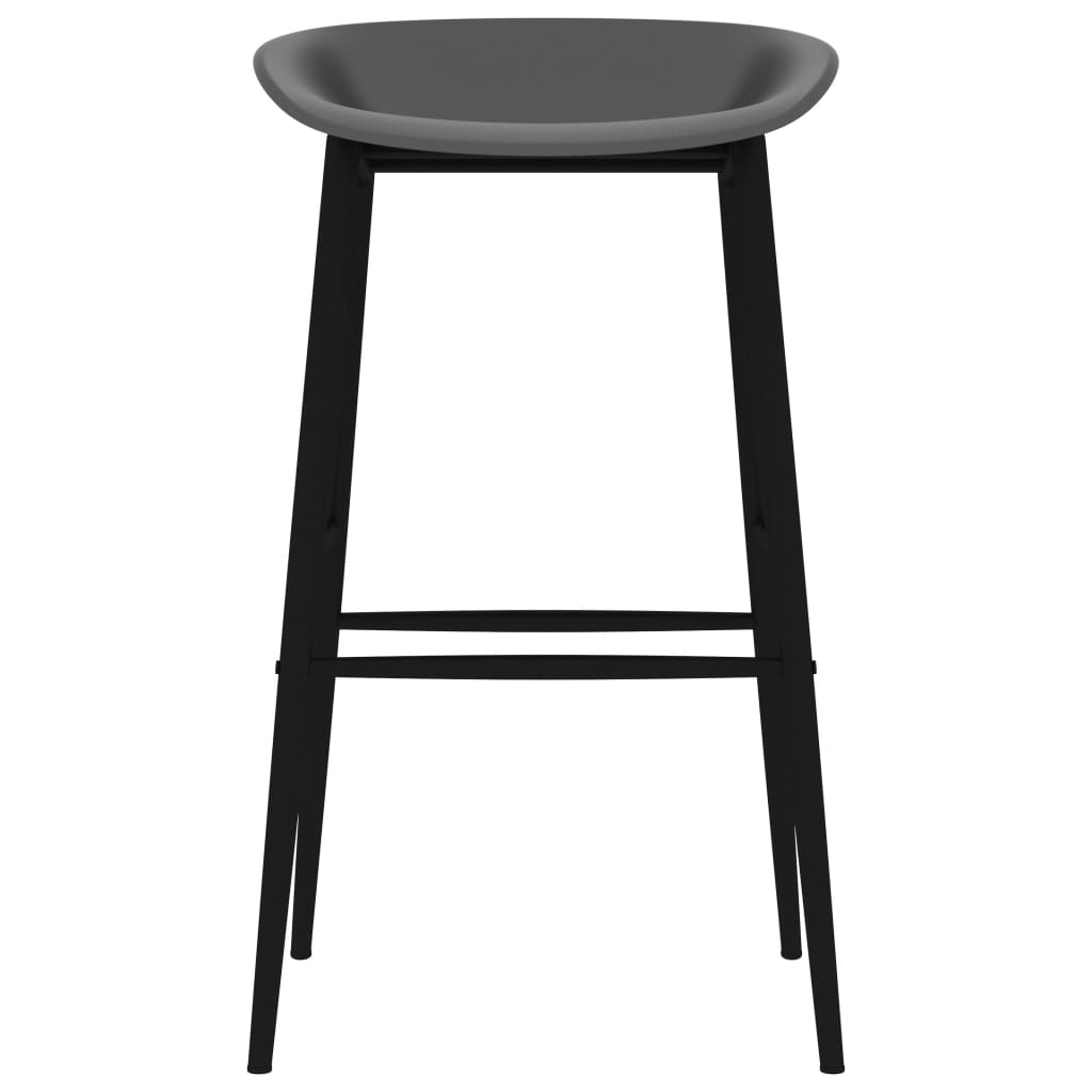 7 Piece Bar Set Black and Grey