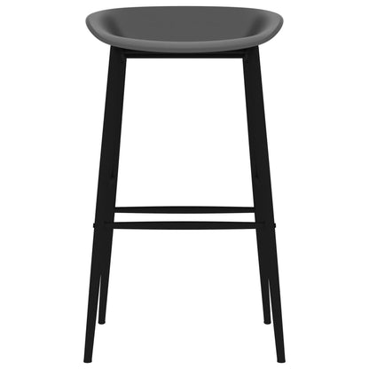 7 Piece Bar Set Black and Grey