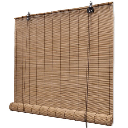 Bamboo Roller Blinds 2 pcs 80 x 160 cm Brown