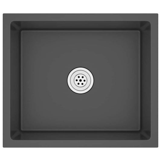 Handmade Kitchen Sink Black Stainless Steel