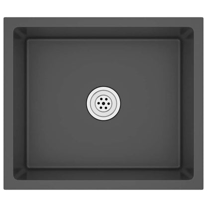 Handmade Kitchen Sink Black Stainless Steel