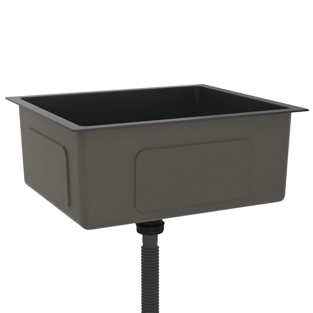 Handmade Kitchen Sink Black Stainless Steel