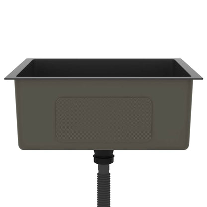 Handmade Kitchen Sink Black Stainless Steel