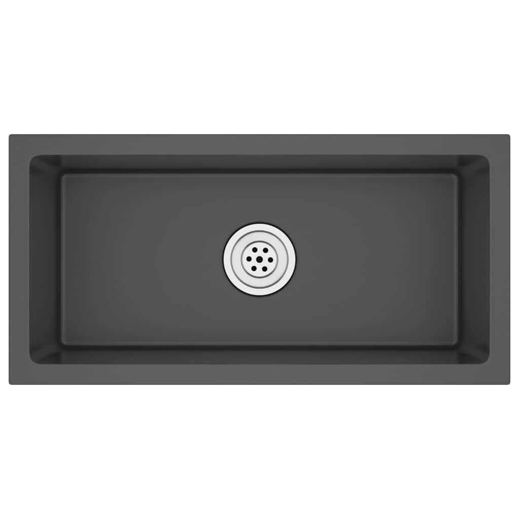 Handmade Kitchen Sink Black Stainless Steel