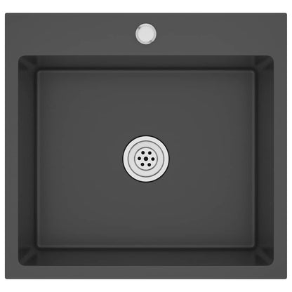 Handmade Kitchen Sink Black Stainless Steel