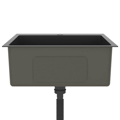 Handmade Kitchen Sink Black Stainless Steel