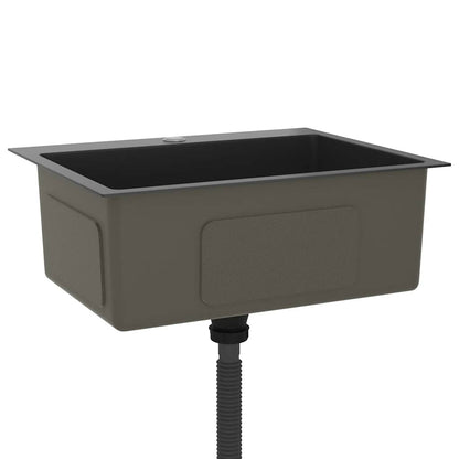 Handmade Kitchen Sink Black Stainless Steel