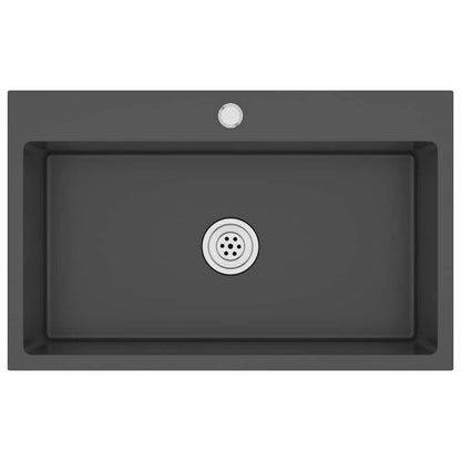 Handmade Kitchen Sink Black Stainless Steel