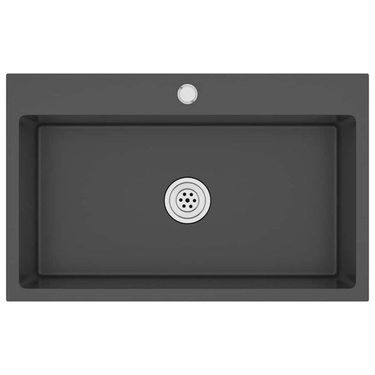 Handmade Kitchen Sink Black Stainless Steel