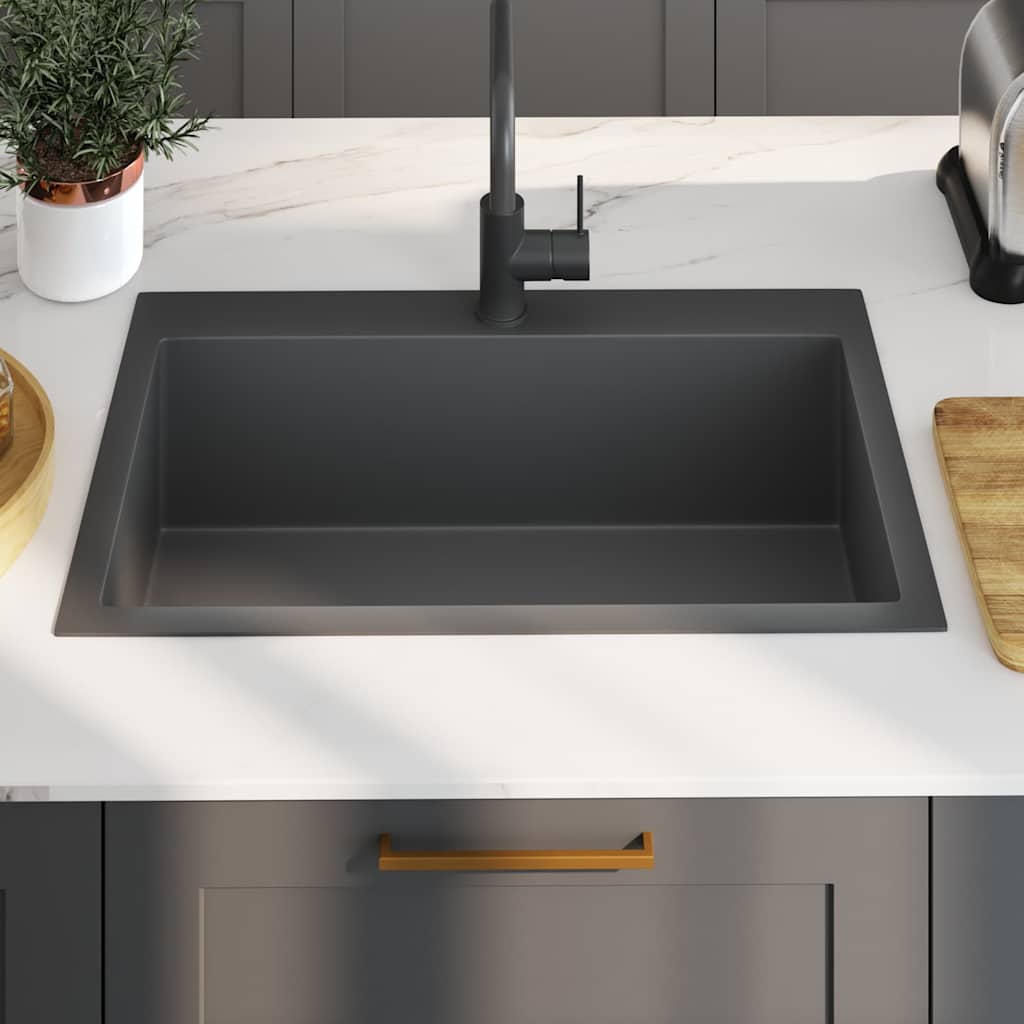 Handmade Kitchen Sink Black Stainless Steel