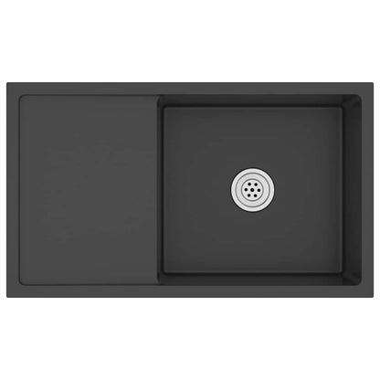Handmade Kitchen Sink Black Stainless Steel
