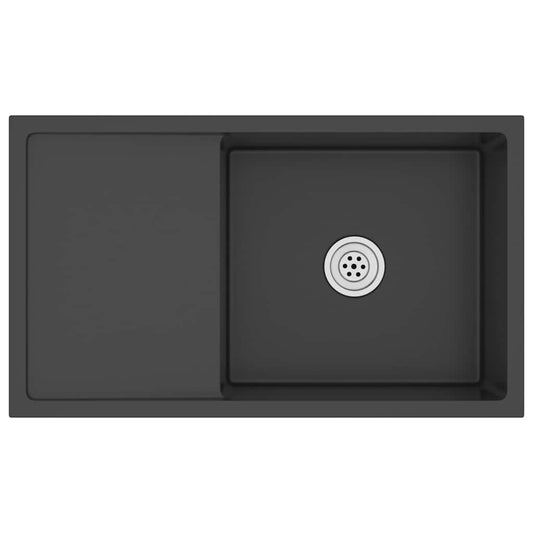 Handmade Kitchen Sink Black Stainless Steel