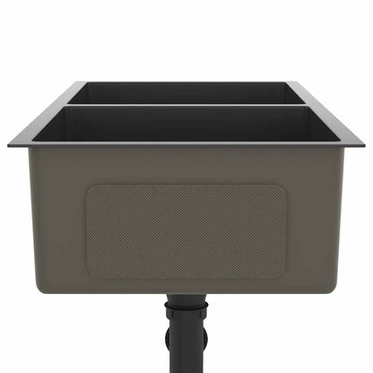 Handmade Kitchen Sink Black Stainless Steel