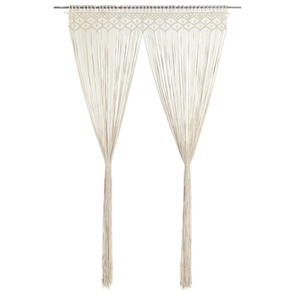 323975 vidaXL Macrame Curtain 140x240 cm Cotton