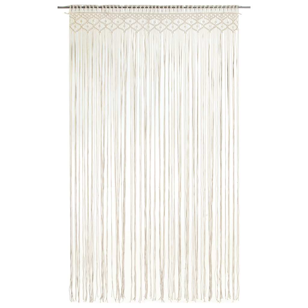 323975 vidaXL Macrame Curtain 140x240 cm Cotton